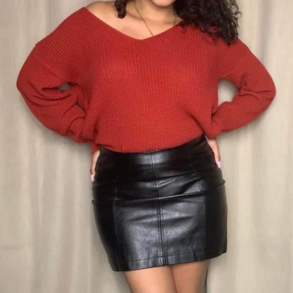 Mini Faux Leather Skirt - Picture 1 of 2